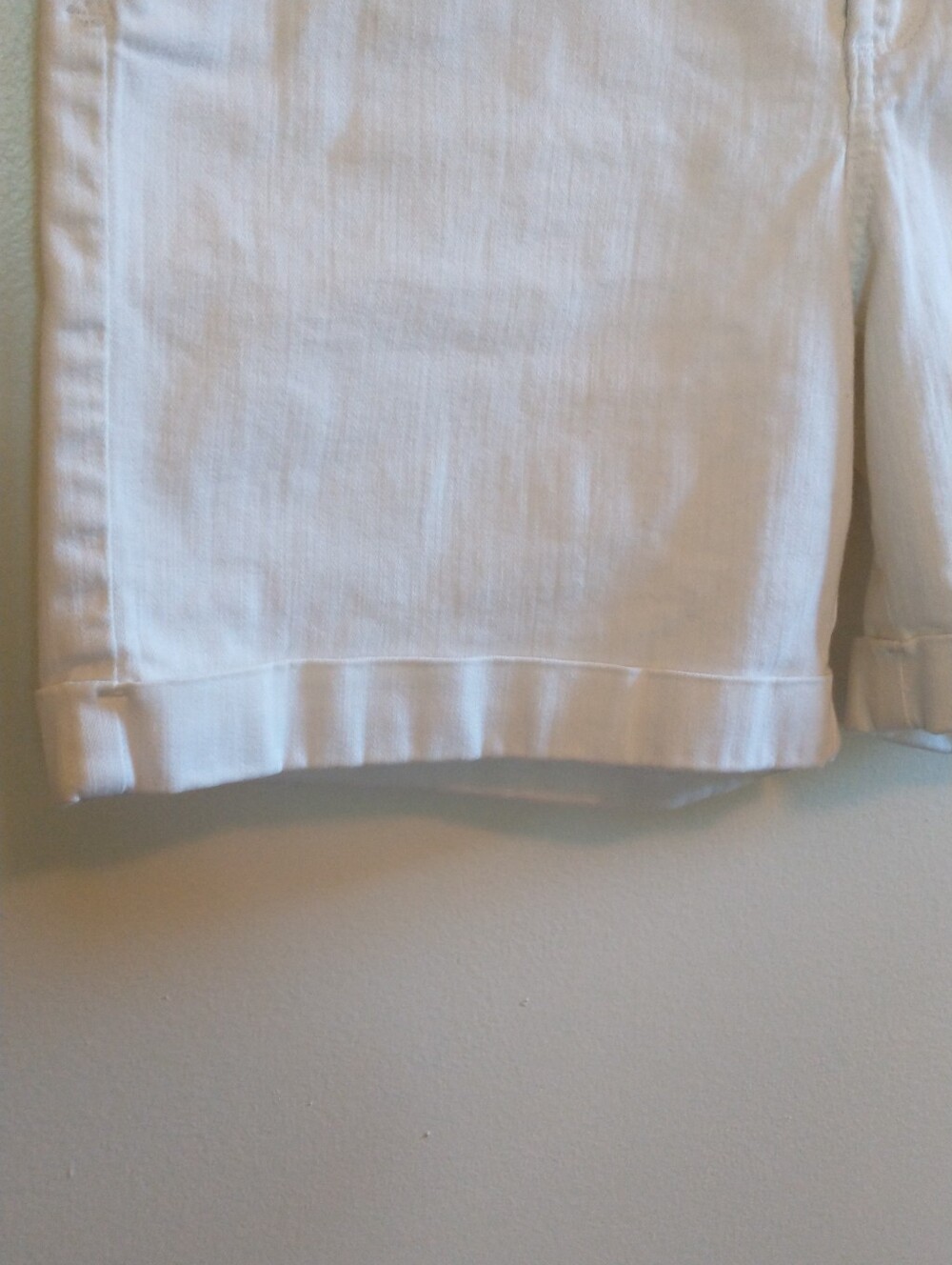 NYDJ White Womens Stretch Classic Preppy Trouser Denim Shorts 10P - Picture 3 of 11